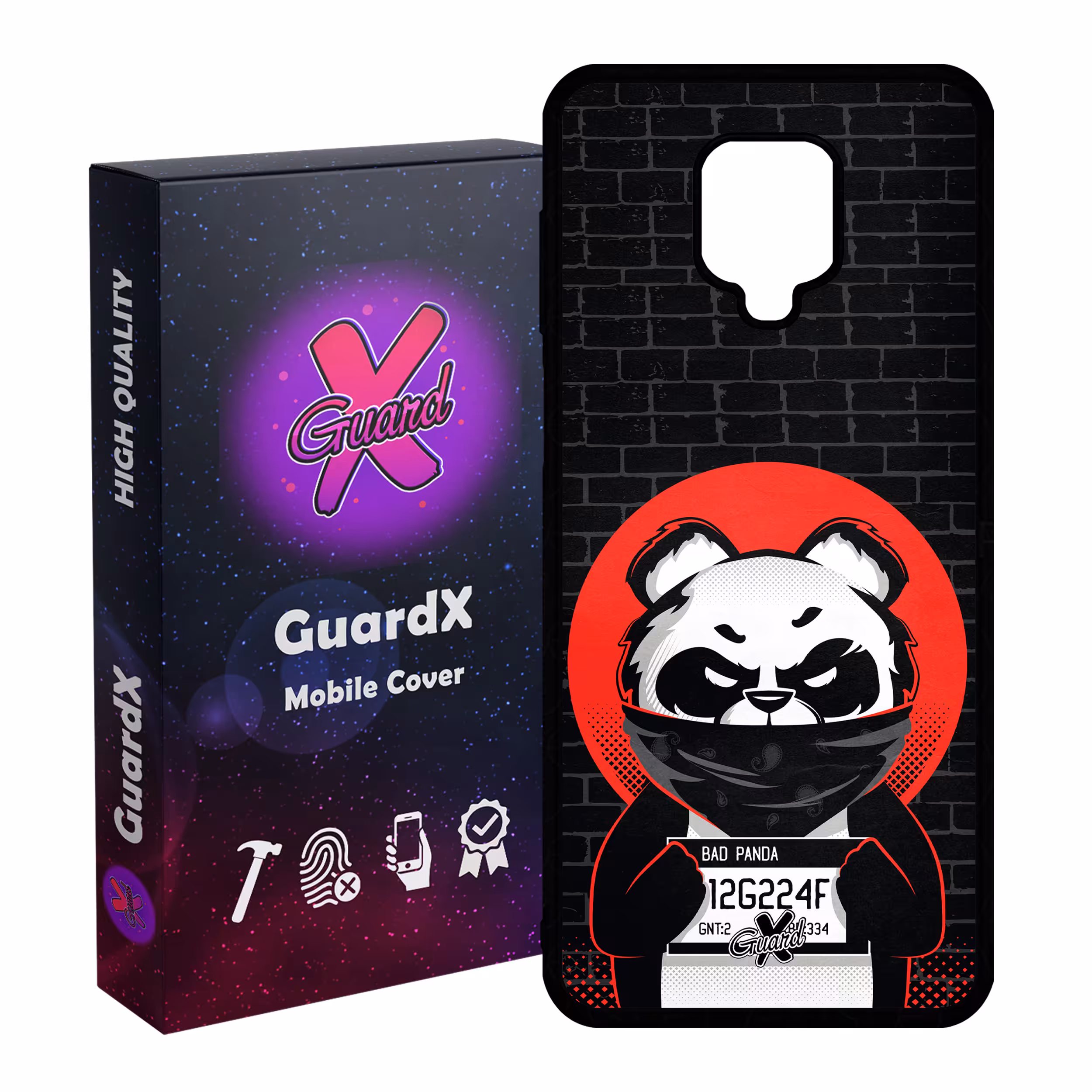 کاور گارد ایکس طرح Panda مدل Glass10241 مناسب برای گوشی موبایل سامسونگ Redmi Note 9S / Note 9 Pro / Note 9 Pro Max