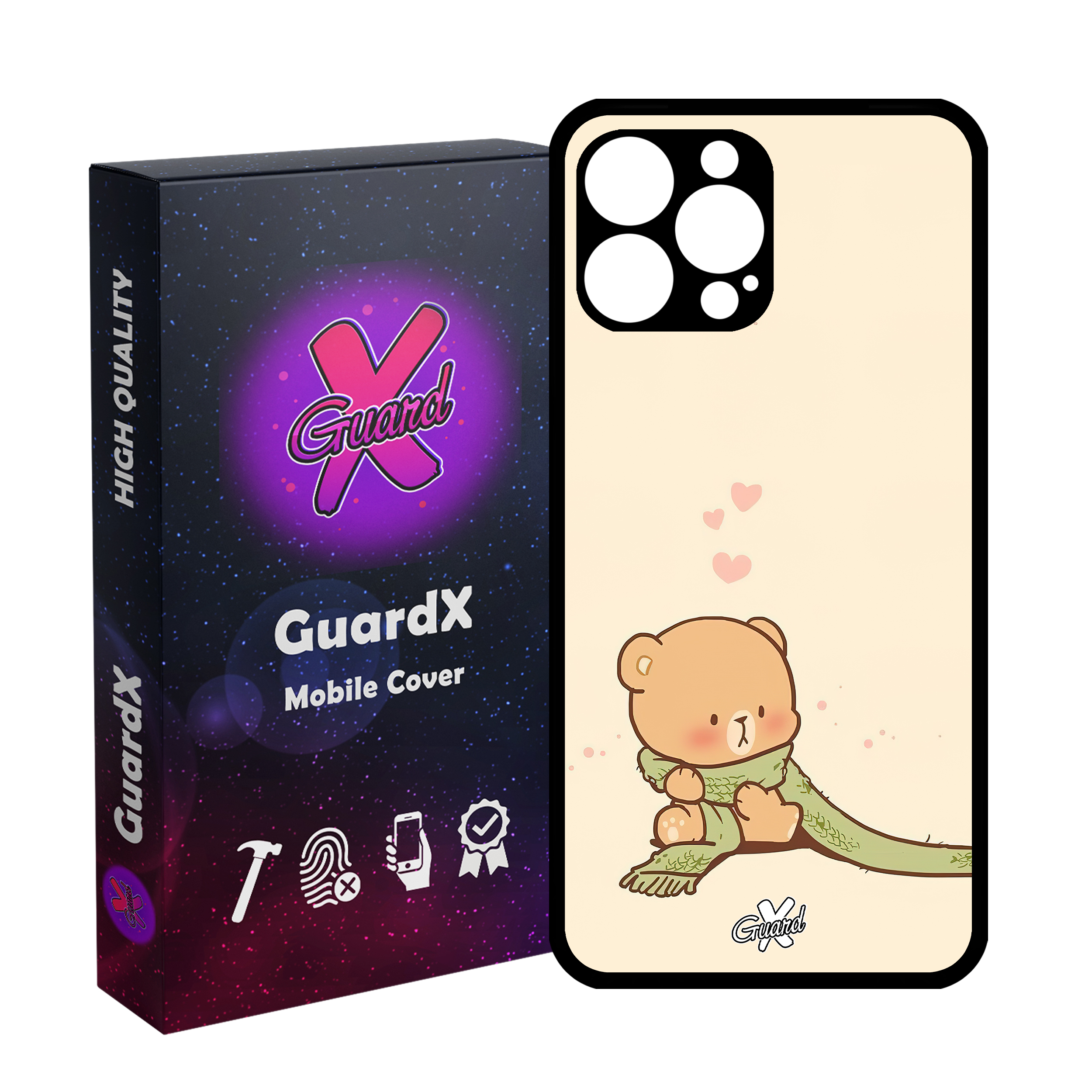 کاور گارد ایکس طرح خرس 1 مدل Glass10488 مناسب برای گوشی موبایل اپل iPhone 13 Pro Max