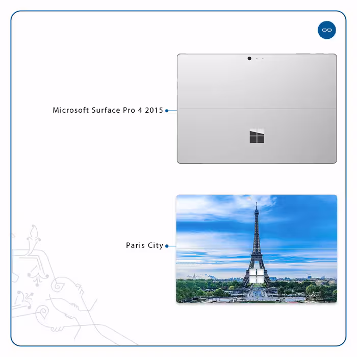 برچسب پوششی ماهوت مدل Paris City مناسب برای تبلت مایکروسافت Surface Pro 4 2015