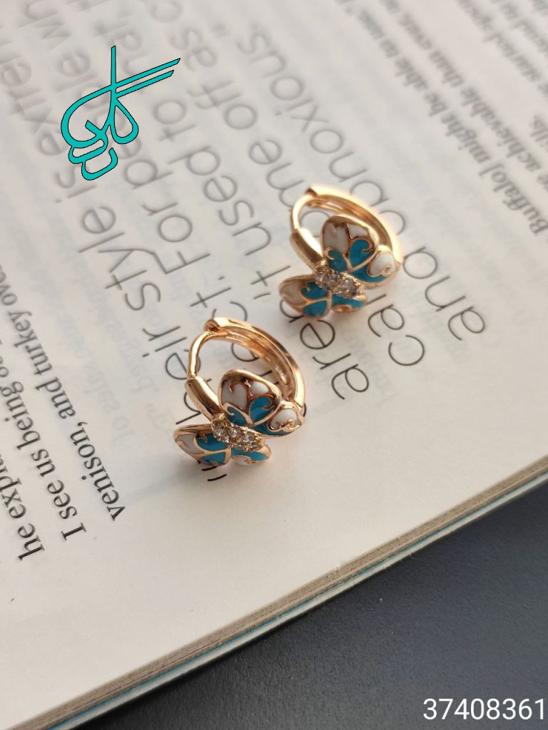 خرید گوشواره مارک ژوپینگ پروانه ای کد 1615068 - ردگل