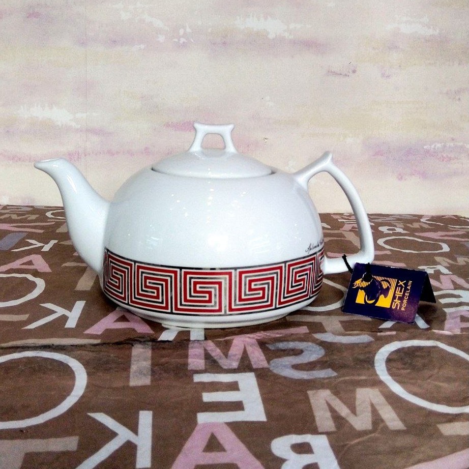 قوری چینی برند SHEX با کیفیت عالی داری محافظ درب قوری 