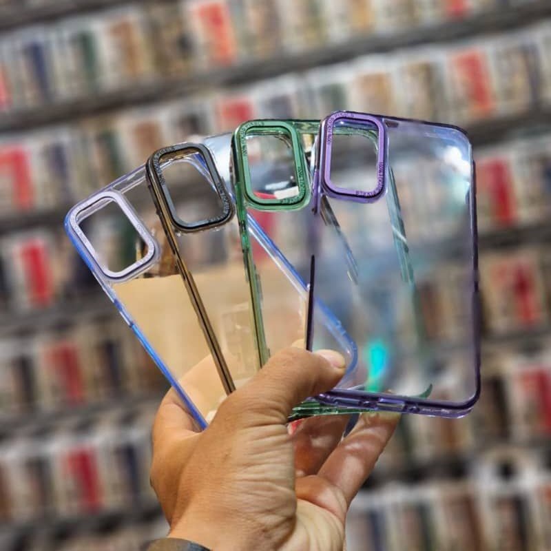 قاب گوشی شفاف دور رنگی مناسب گوشی سامسونگ شیائومی آیفون 