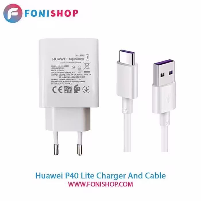 کابل و شارژر سوپر فست شارژ اصلی هوآوی Huawei P40 Lite