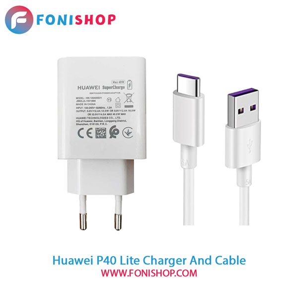 کابل و شارژر سوپر فست شارژ اصلی هوآوی Huawei P40 Lite
