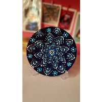 بشقاب سفالی نقطه کوبی شده 20 سانتی