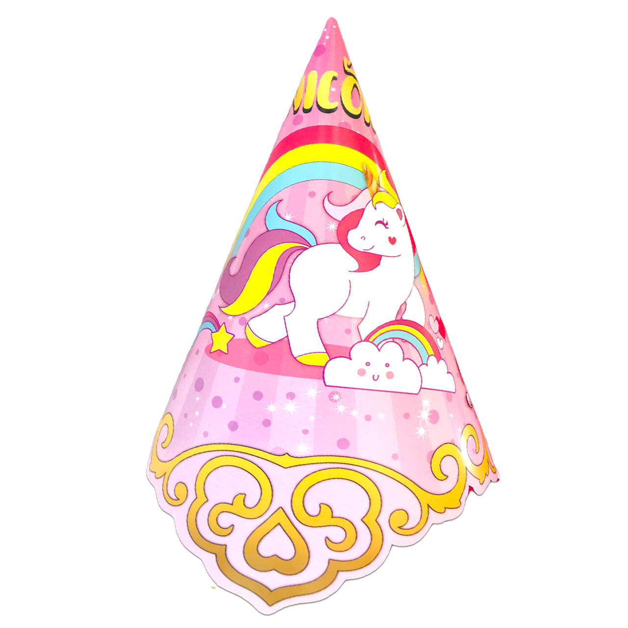 کلاه تولد مستر تم طرح یونیکورن اسب شاخدار پلاس بسته 2 عددی