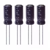 خازن الکترولیت 1 میکروفاراد 50 ولت آکسبوم مدل TEC-1050 بسته 4 عددی 