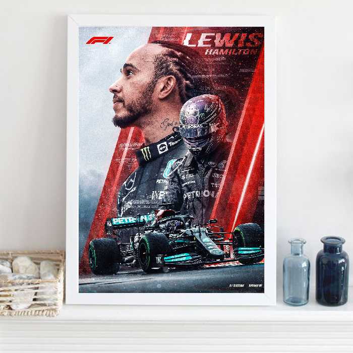 تابلو مدل فرمول یک لوئیس همیلتون Hamilton کد LA-F1G1019
