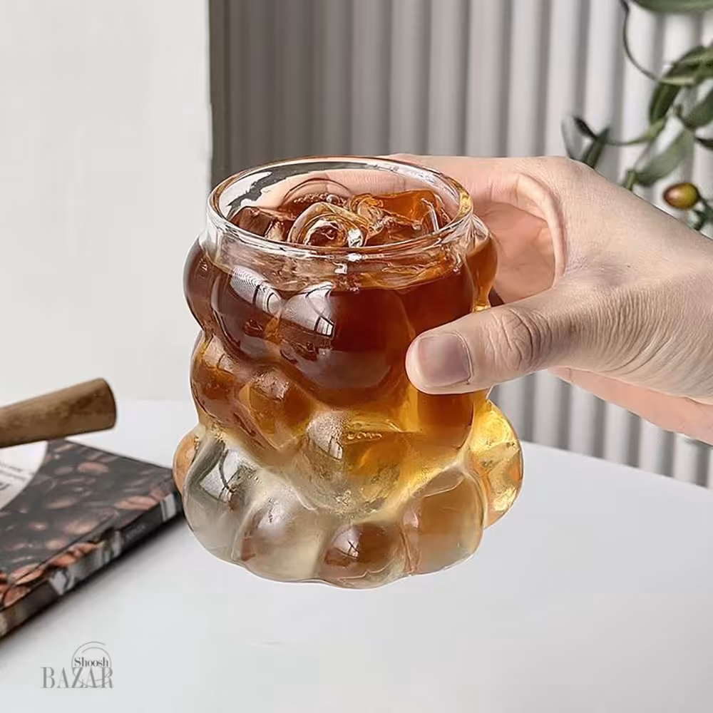 ماگ پیرکس بدون دسته طرح حباب چین