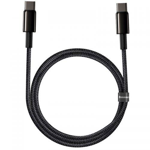 کابل تبدیل فست شارژ Baseus Tungsten Gold CATWJ-01 PD 5A Type-C To Type-C 1m
