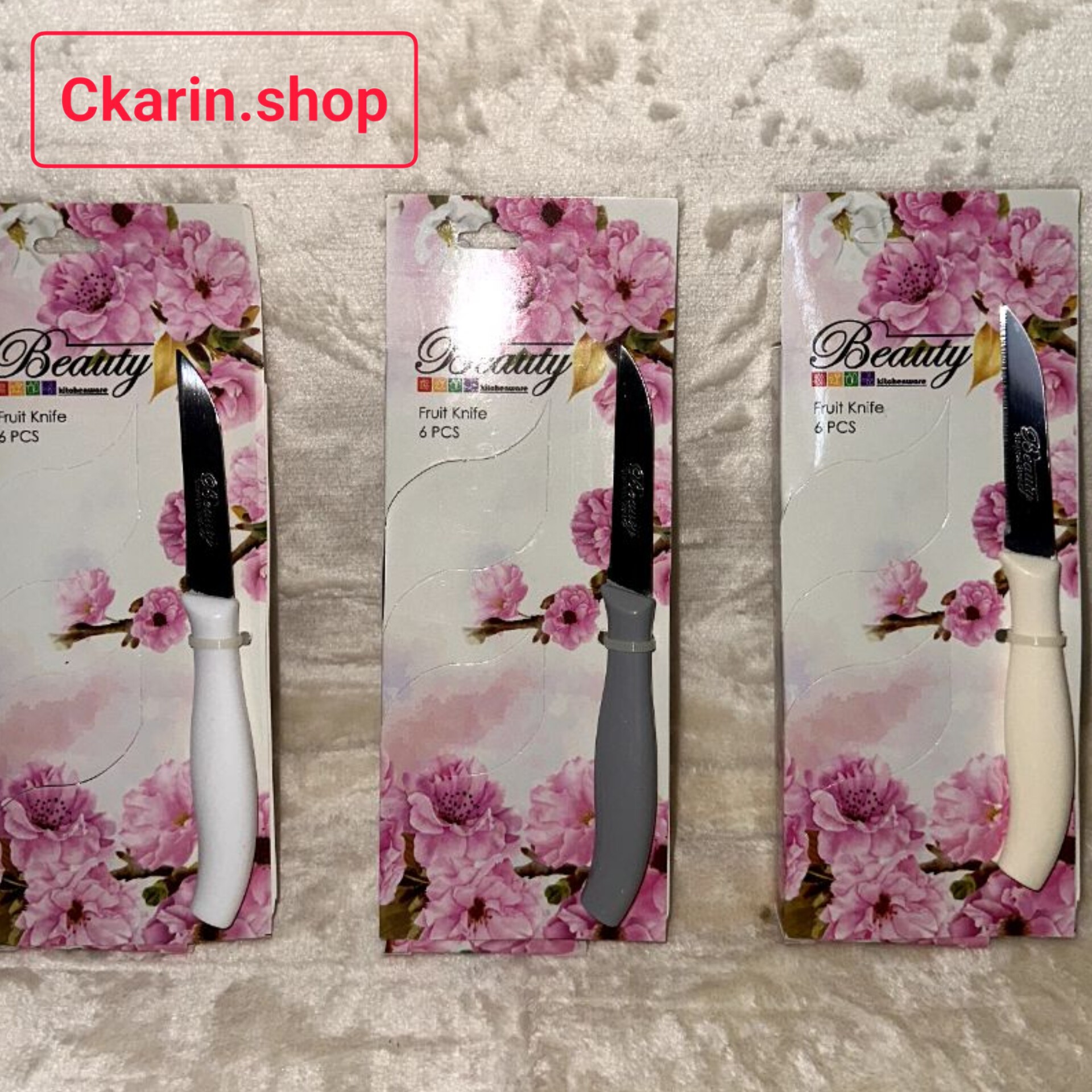 کارد میوه خوری بیوتی 6 عددی رنگ سفید