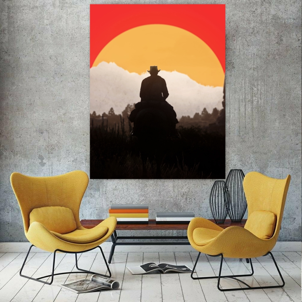 تابلو بوم طرح گیم ردد Red dead redemption 2 مدل SDB1630