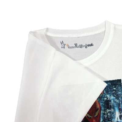 تی شرت آستین کوتاه بچگانه پرمانه طرح مرد عنکبوتی کد pmt.6797