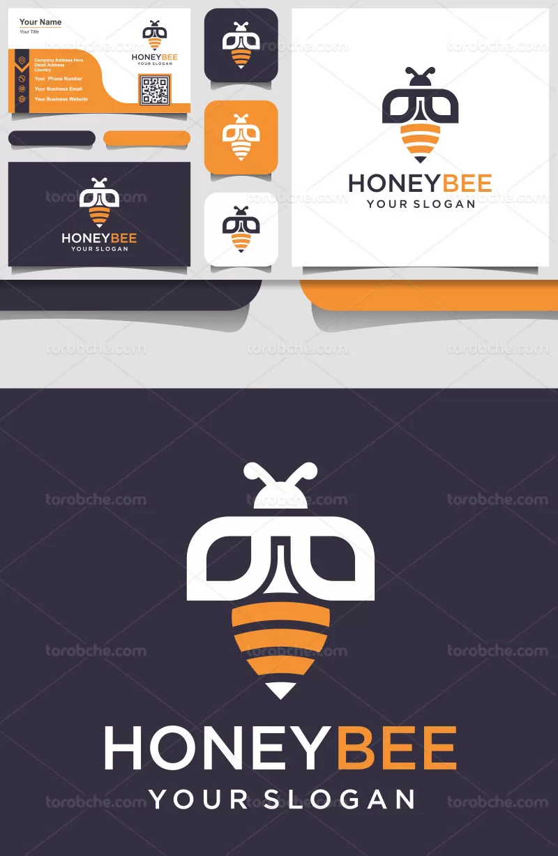وکتور لوگو زنبور عسل | گرافیک با طعم تربچه