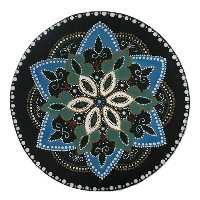 بشقاب دیوار کوب مدل نقطه کوب کد 10