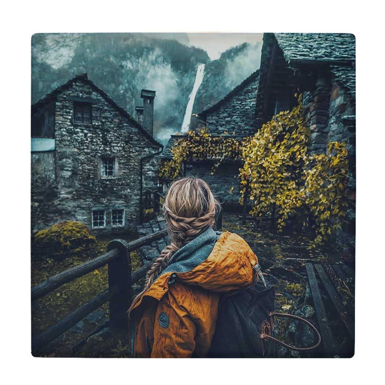  کاشی طرح دهکده آلمانی کد wk3035