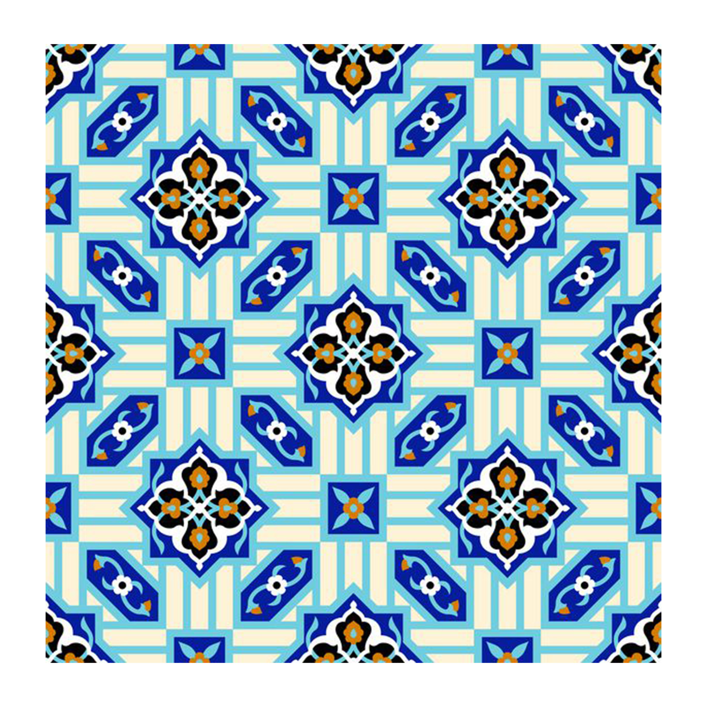 کاشی گلاک مدل اسلیمی طرح سنتی ایرانی کد TT128