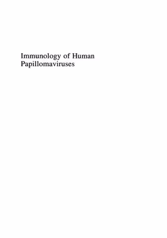 خرید و دانلود نسخه کامل کتاب Immunology of Human Papillomaviruses