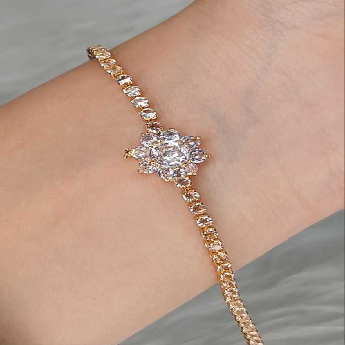 دستبند تنیسی تک نگین