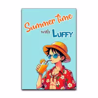 تابلو شاسی گوفی مدل مانکی دی لوفی انیمه وان پیس Luffy One Piece Anime کد Luffy01 | دنیای قاب