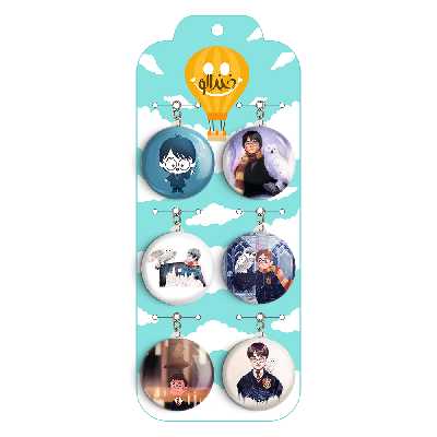 جاکلیدی خندالو طرح هری پاتر کد 162A مجموعه 6 عددی