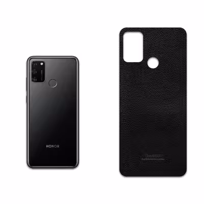 برچسب پوششی ماهوت مدل Black-Leather مناسب برای گوشی موبایل آنر 9A