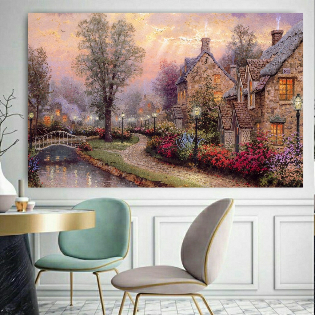  تابلو بوم طرح دهکده کدTB211