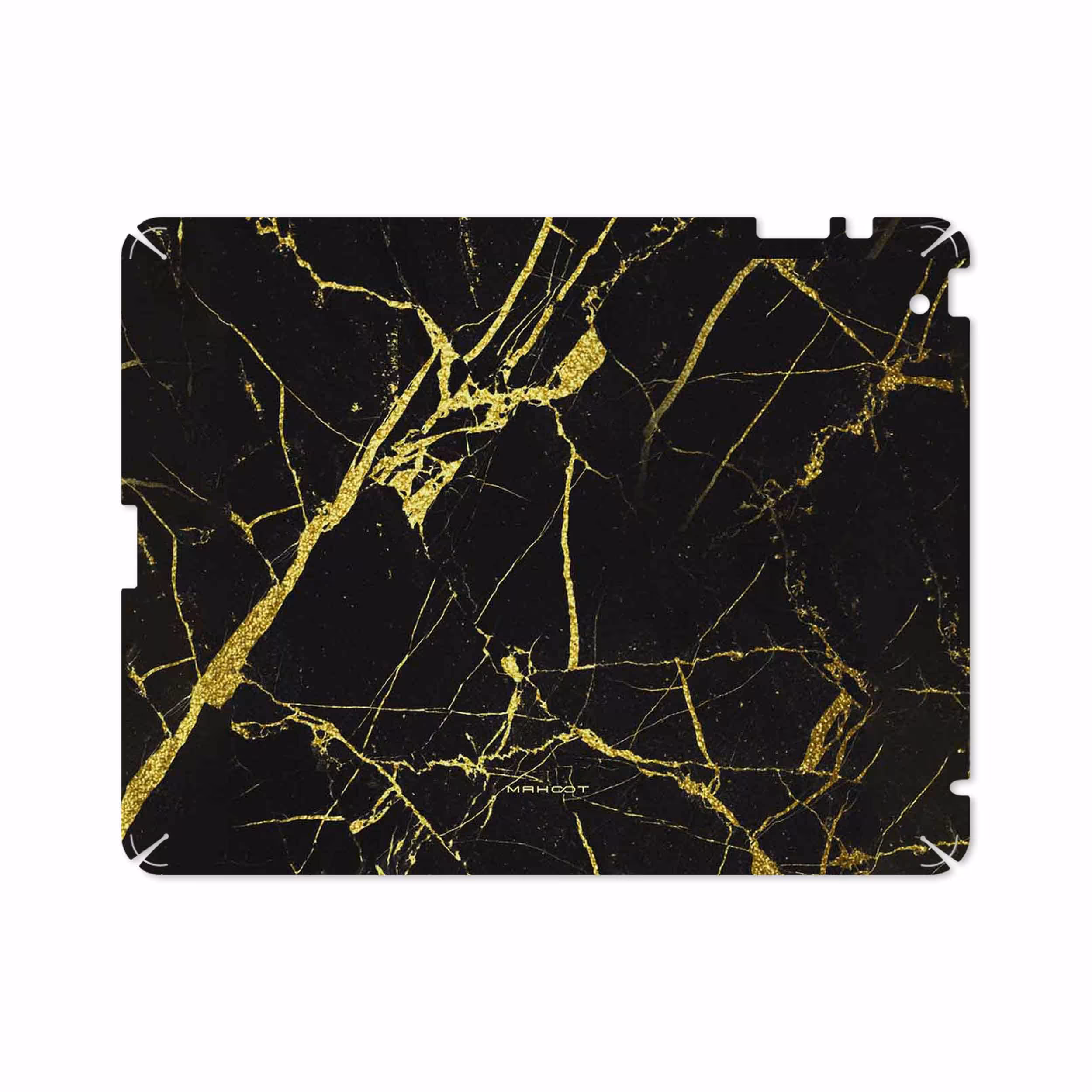 برچسب پوششی ماهوت مدل Graphite-Gold-Marble مناسب برای تبلت اپل iPad 2 2011 A1395