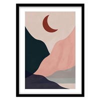 قیمت و خرید تابلو دکوراتیو مدل نقاشی گرافیکی کوهستان کد 1802