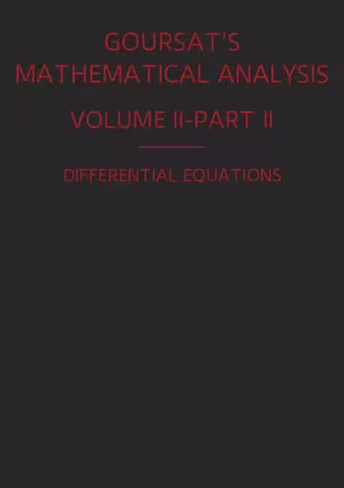 خرید و دانلود نسخه کامل کتاب A Course of Mathematical Analysis, Volume II, Part II