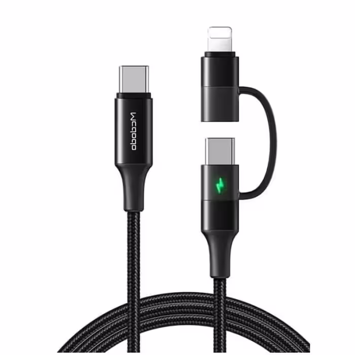 کابل تبدیل USB-C به لایتنینگ/USB-C مک دودو مدل CA-7120 طول 1.2 متر