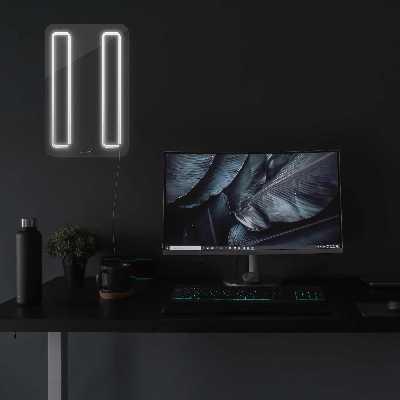 چراغ دیواری نئون دیزاین مدل Pause_WHT