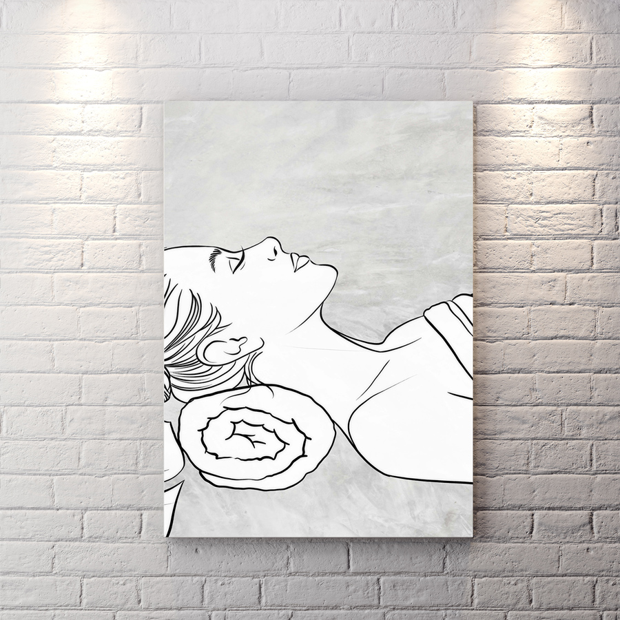 تابلو شاسی دکوراتیو برای مرکز ماساز و پاکسازی BAs-8699