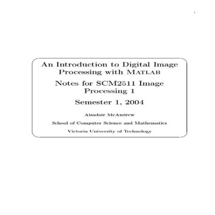 خرید و دانلود نسخه کامل کتاب An Introduction to Digital Image Processing with MATLAB (draft)