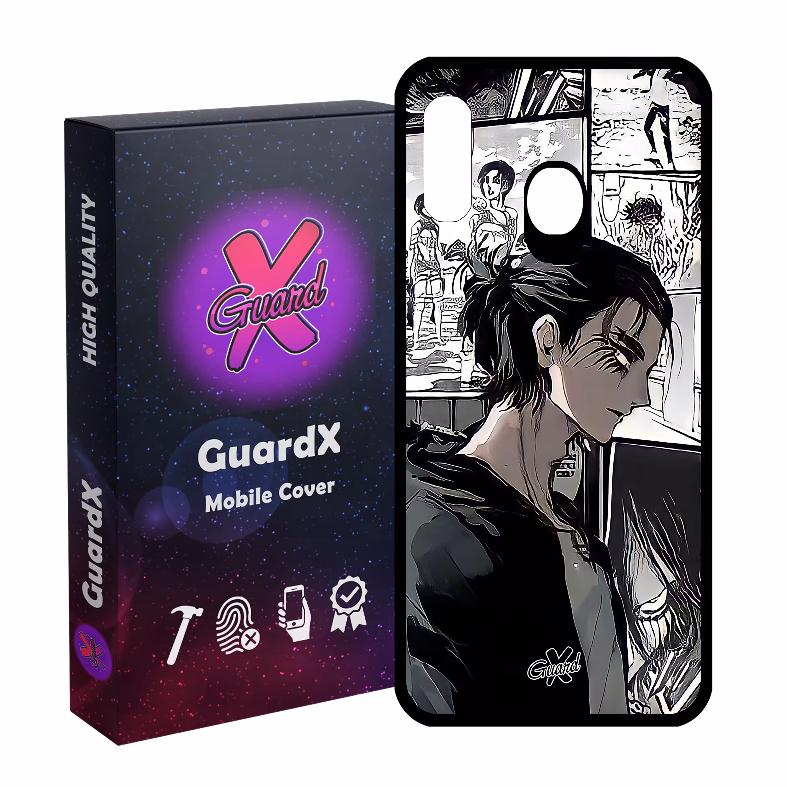 کاور گارد ایکس طرح Eren Yeager Anime مدل Glass10442 مناسب برای گوشی موبایل سامسونگ Galaxy A30/A20/M10S