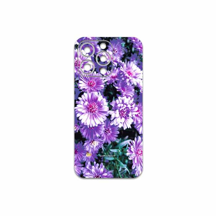 برچسب پوششی ماهوت مدل Purple-Flower مناسب برای گوشی موبایل اپل iPhone 13 Pro Max