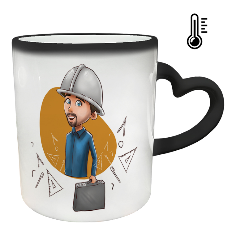 ماگ حرارتی مدل دسته قلبی طرح مهندس کد 10