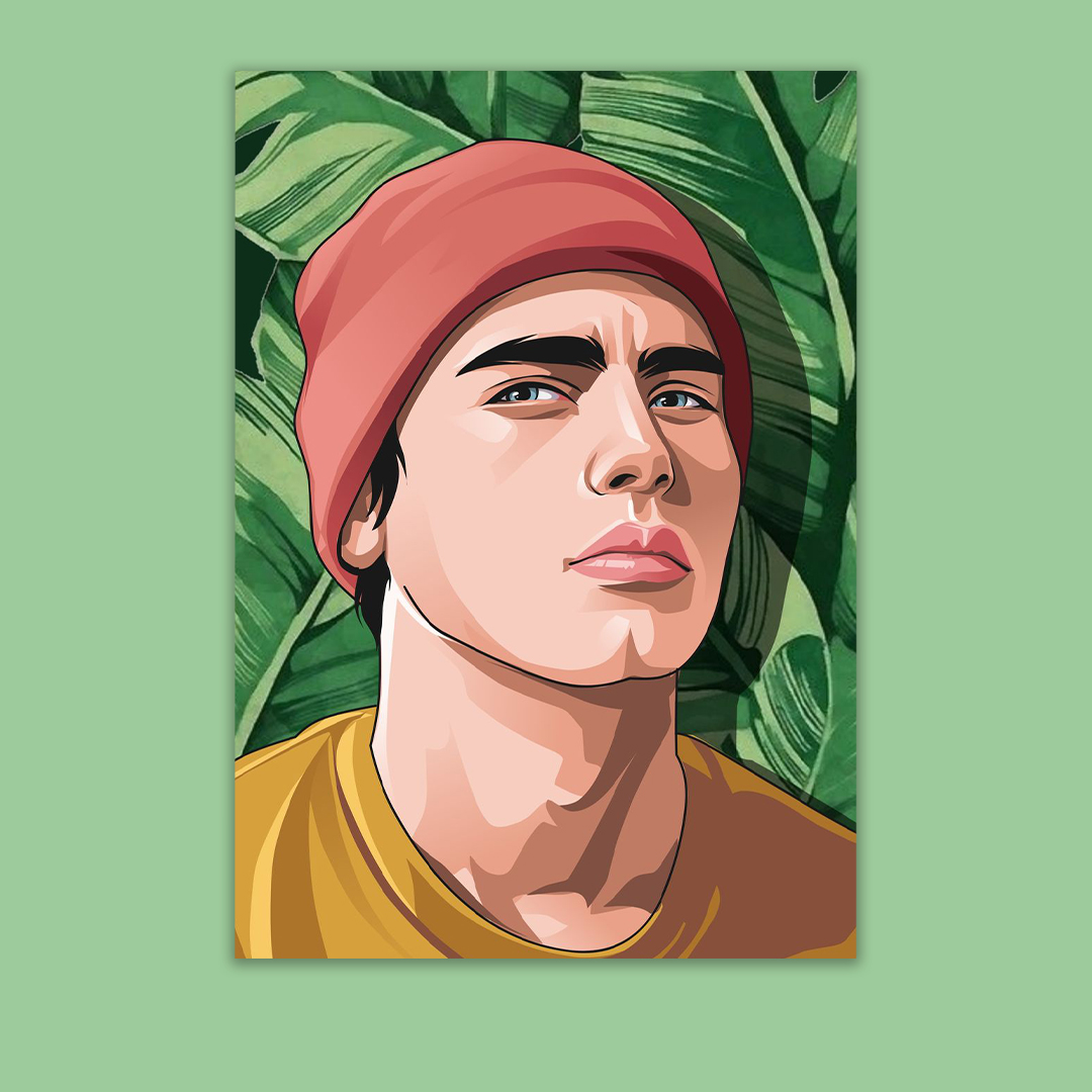 تابلو بوم مدل پسر کلاه دار کد VND-30