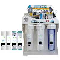 دستگاه تصفیه کننده آب آکوآ اسپرینگ مدل RO-SF5500 به همراه فیلتر تصفیه آب مجموعه 4 عددی