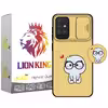 کاور لاین کینگ مدل YELLOWIMOJI J2 مناسب برای گوشی موبایل سامسونگ Galaxy A71 به همراه پایه نگهدارنده
