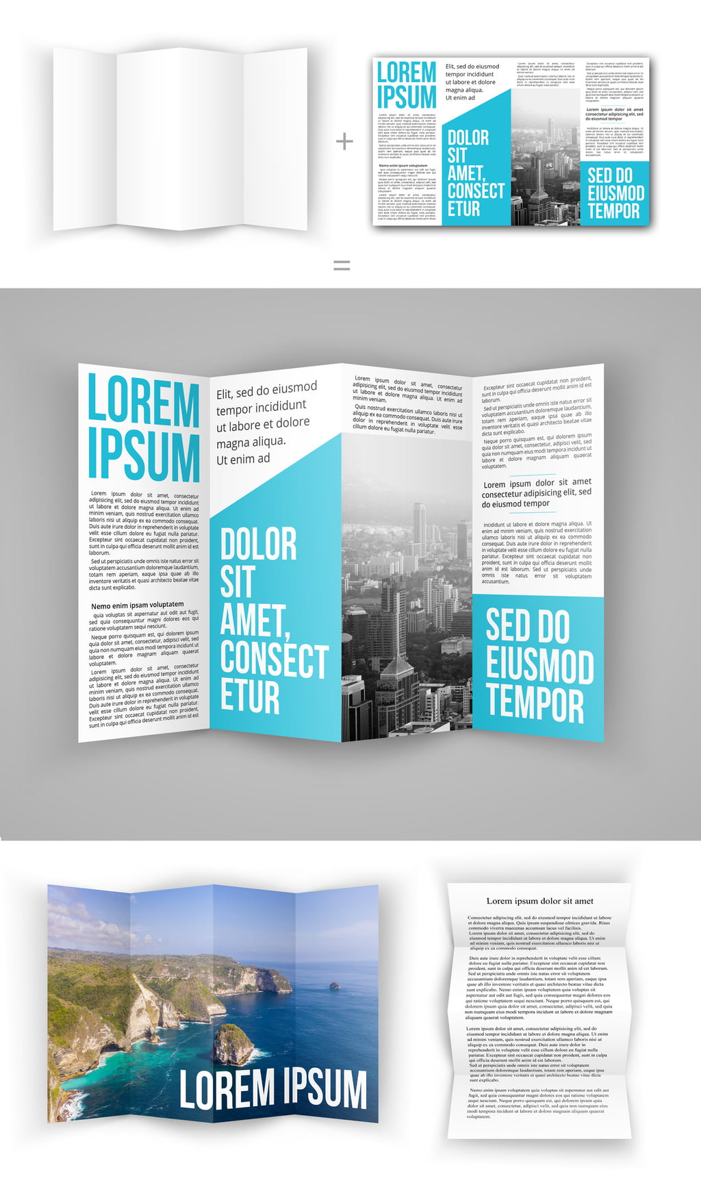 دانلود 4 Fold Brochure Mockup – موکاپ بروشور 4 لت