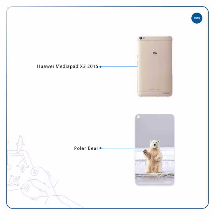 برچسب پوششی ماهوت مدل Polar bear مناسب برای تبلت هوآوی Mediapad X2 2015