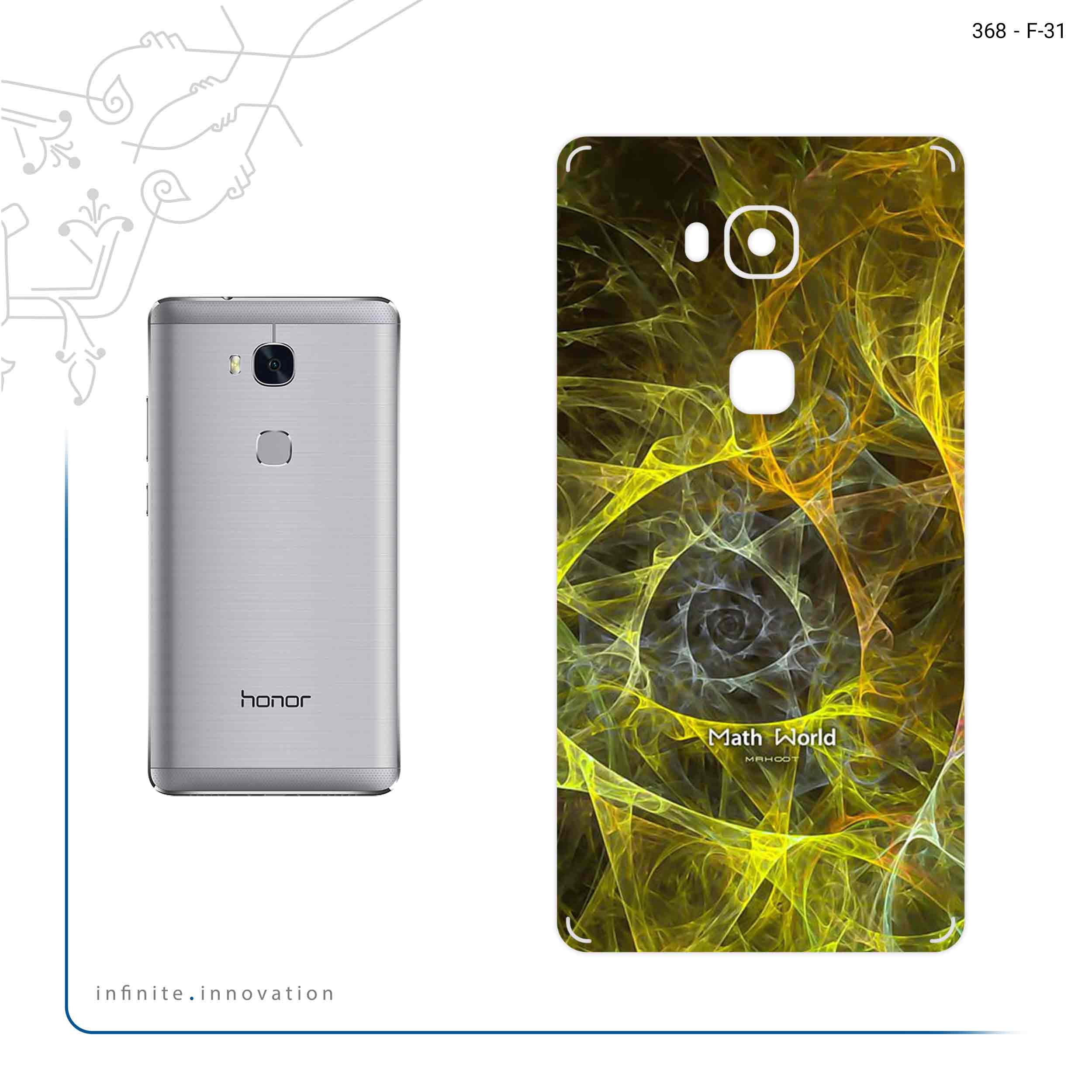 برچسب پوششی ماهوت مدل Mathematical Geometric Shape 6 مناسب برای گوشی موبایل آنر 5X