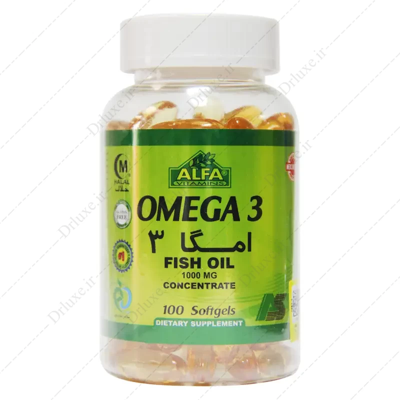 قیمت و خرید سافت ژل امگا 3 آلفا ویتامینز 100 عدد - دکتر لوکس