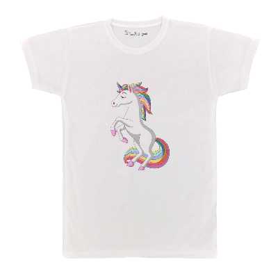 تی شرت بچگانه پرمانه طرح یونیکورن کد pmt.3253