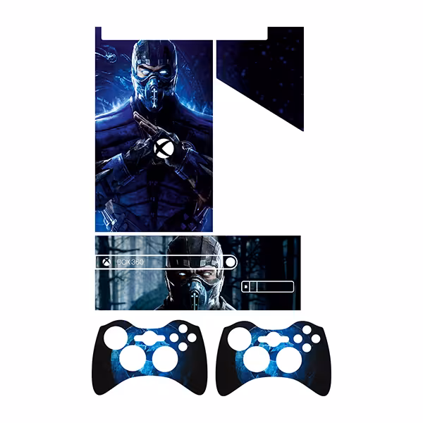 برچسب ایکس باکس 360 سوپر اسلیم توییجین وموییجین مدل Mortal Kombat 02 مجموعه 5 عددی
