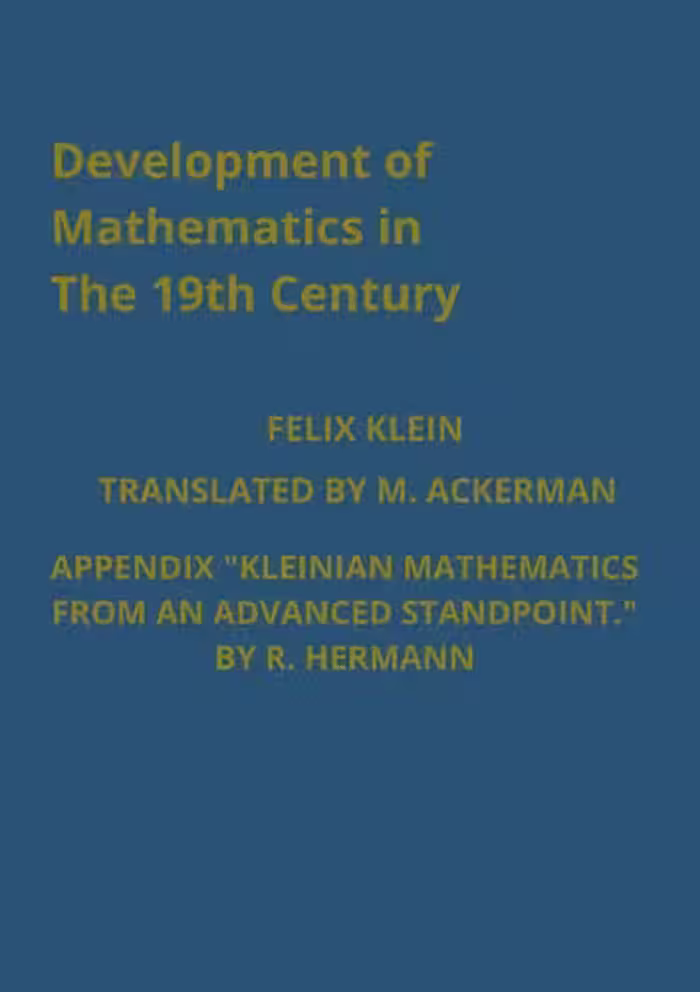 خرید و دانلود نسخه کامل کتاب Development of Mathematics in the 19th Century