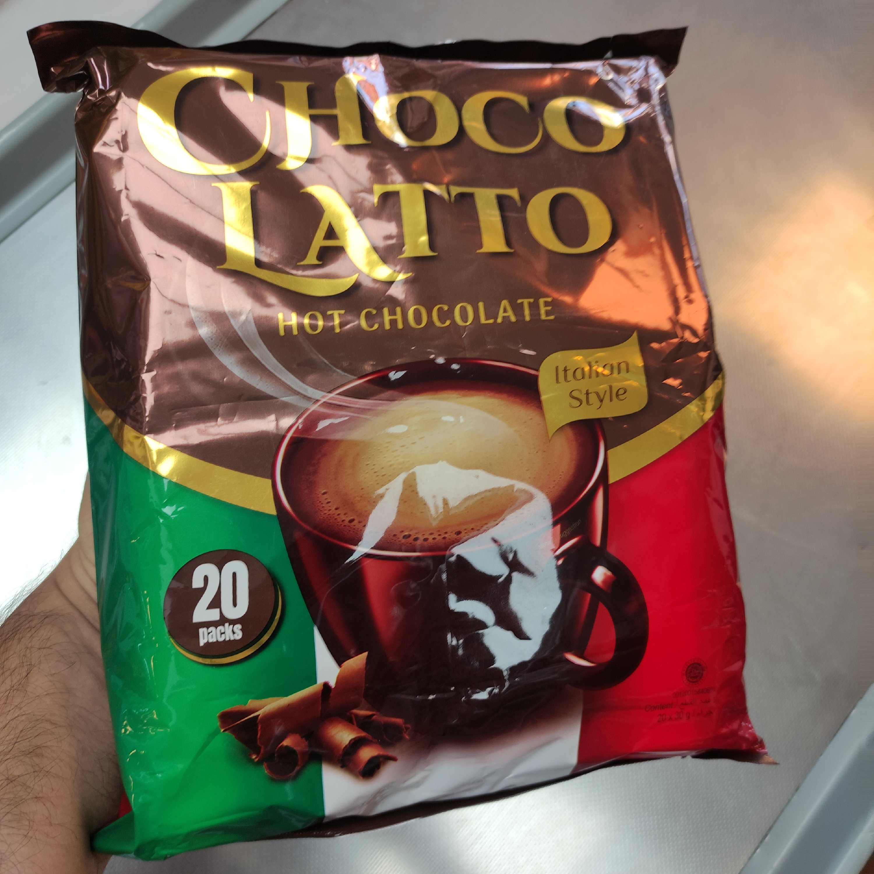 هات چاکلت چوکولاتو ترابیکا20عددی choco lattoارسال رایگان