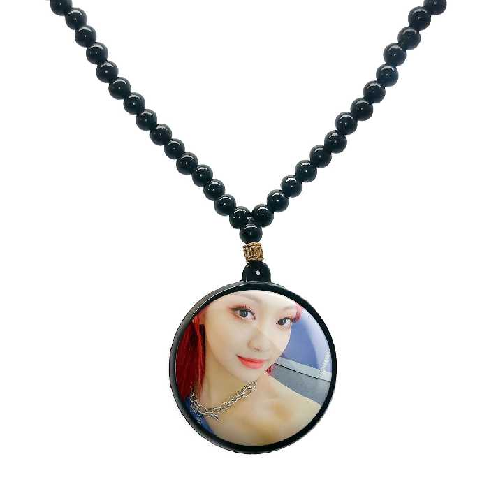 گردنبند پرمانه طرح aespa کد pmd.18644 مدل دو طرفه