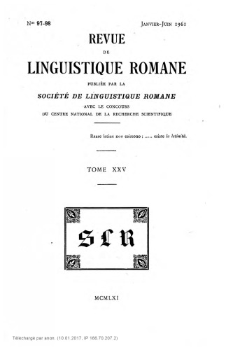 خرید و دانلود نسخه کامل کتاب Revue de linguistique romane